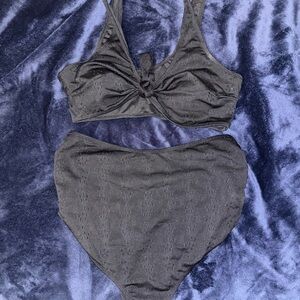 Black Two-Piece Maternity Bikini